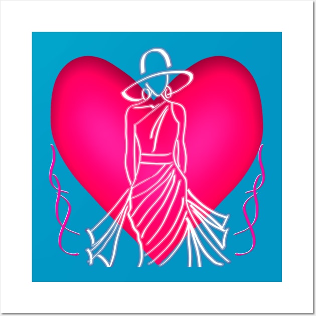 Elegance in Love, women with true heartfelt style Wall Art by zinfulljourney